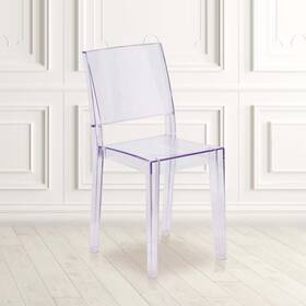 Flash Furniture 4-fh-121-apc-gg Phantom Series Transparent Stacking Side Chair Pk4