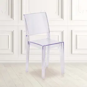 4-fh-121-apc-gg Flash Furniture Phantom Series Transparent Stacking Side Chair Pk4