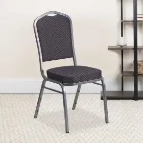 4-hf-c01-sv-e26-bk-gg Flash Furniture Black Fabric Banquet Chair Pk4