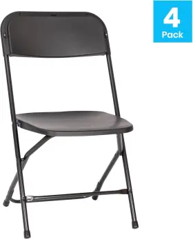4-le-l-3-w-bk-gg Flash Furniture Hercules Series Big And Tall Stackable Plastic Chairs - Set Of 4