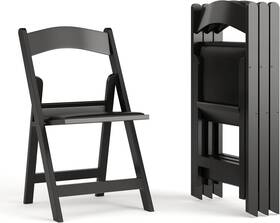 Flash Furniture 445051568513 Hercules Series Folding Chairs Black 4 Pack Padded Stackable