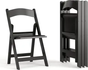 Flash Furniture 445051568513 Hercules Series Folding Chairs Black 4 Pack Padded Stackable