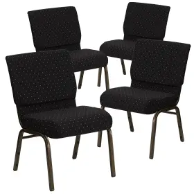 4fch2214gv806 Flash Furniture Hercules Series Fabric Church Stacking Chair Black Dot