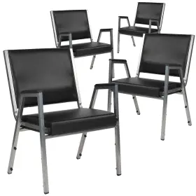 4xu604436701bkv Flash Furniture Vinyl Bariatric Medical Chair Black Set Of 4