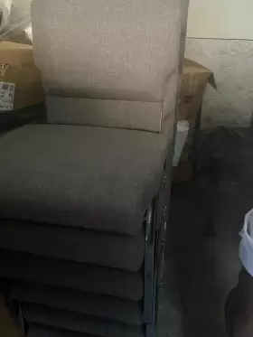 4xuch0221gysv Flash Furniture Fabric Stacking Church Chair - Gray 4 Set