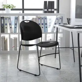 5-rut-188-bk-gg Flash Furniture Black Stack Chair-black Frame Pk5
