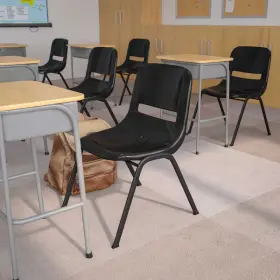 5-rut-eo1-bk-gg Flash Furniture Black Plastic Stack Chair Pk5