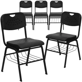 5rutgk01bkbas Flash Furniture Hercules Series 880 Lb. Capacity Plastic Student Desk Chair