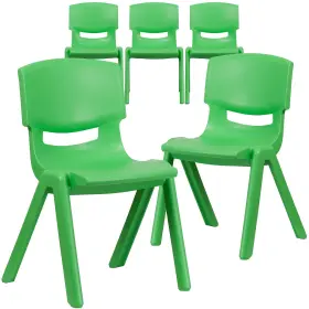 5yuycx005grn Flash Furniture Whitney Plastic Stackable School Chair Green 5 Pack
