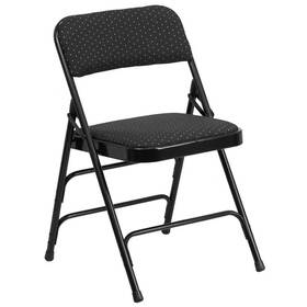 Flash Furniture 726084225534 Hercules Series Curved Triple Braced And Double Hinged Black Patterned Fabric Upho