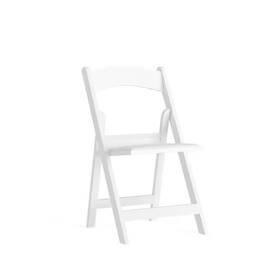 Flash Furniture 744110120257 Hercules Series 1000 Lb. Capacity White Resin Folding Chair With Vinyl Pad