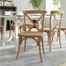 Flash Furniture 841201102946 Advantage Light Brown X-back Chair - X-back-lb