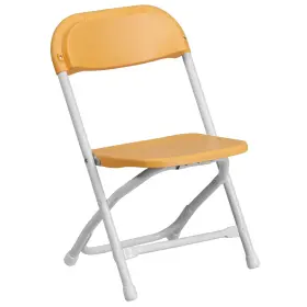 Flash Furniture 847254053556 New Kids Yellow Plastic Folding Chair