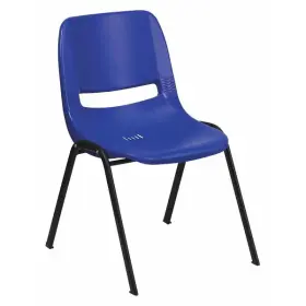 Flash Furniture 847254069557 Stack Chair Navy With Black Frame 16 Inch H Rut-16-nvy-black-gg