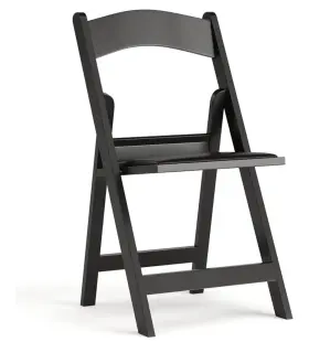 Flash Furniture 889142652465 1-pack Hercules Series Folding Chair - Black Resin Vinyl Seats