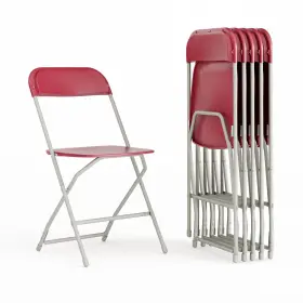 Flash Furniture 889142994169 Hercules Series Plastic Folding Chair - Red 6 Pack 650lb We
