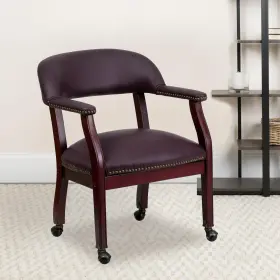 B-z100-lf19-lea Flash Furniture B-z100-lf19-lea- Conference Chair With Accent Nail Trim And Casters