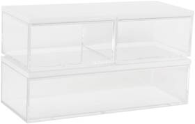 Flash Furniture Be-pb3316-wd-3-cl-wh-ms Be-pb3316-wd-3-ms Brody 2 Inch Tall Stacking Clear - White