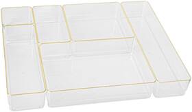 Flash Furniture Be-pb3685-g-6-clrgld-ms Be-pb3685-g-6-ms Kerry 2 Inch Tall Office Organizer - Gold