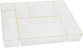 Be-pb3685-g-6-clrgld-ms Flash Furniture Be-pb3685-g-6-ms Kerry 2 Inch Tall Office Organizer - Gold