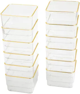Be-pb9052-g-12-clrgld-ms Flash Furniture Be-pb9052-g-12-ms Kerry 2 Inch Tall Office Organizer - Gold