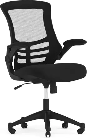 Bl-x-5m-bk-gg Flash Furniture Mid-back Swivel Office Chair With Adjustable Seat Height Ergonomic Mesh Desk Ch