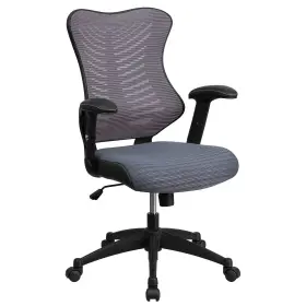 Blzp806gy Flash Furniture Mesh/fire-retardant Foam Executive Chair Black/designer Gray
