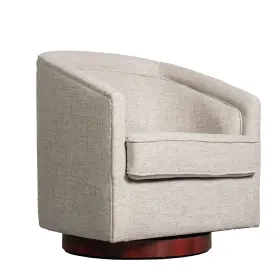 Bsac22064crm Flash Furniture Dean Fabric Upholstery Club Style Barrel Accent Armchair Cream