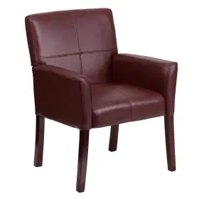 Bt353bglea Flash Furniture Leathersoft Faux Leather With No Wheels Executive Side Chair Or Reception