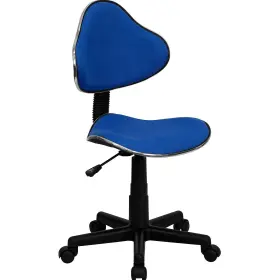Bt699blue Flash Furniture Fabric Ergonomic Task Chairs With Chrome Metal Band Accent