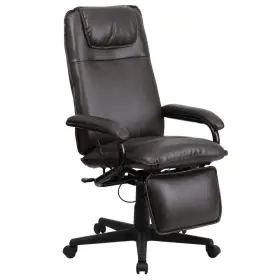 Bt70172bn Flash Furniture Reclining Swivel Office Chair 42 Inch X 24 Faux Leather Seat Brown