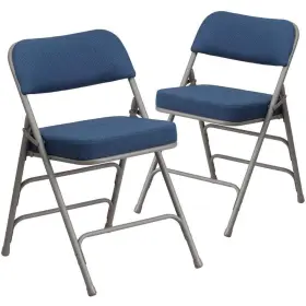 Cga-aw-167340-na-hd Flash Furniture Navy Metal Folding Chair 2-pack