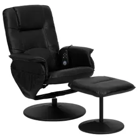 Cga-bt-3837-bl-hd Flash Furniture Black Faux Leather Rocker Recliner