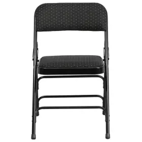 Cga-rb-275015-bl-hd Flash Furniture Black Patterned Metal Folding Chair 2-pack