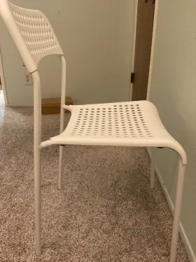Ch-31230-yl-gg Flash Furniture White Stackable Chair Lightweight Dining Or Extra Guest Seating