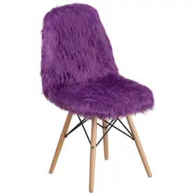 Dl15 Flash Furniture Shaggy Dog Purple Accent Chair