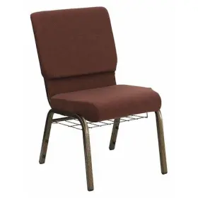 Fd-ch02185-gv-10355-bas-gg Flash Furniture Hercules Church Chair Brown Back