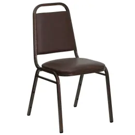 Fdbhf2bn Flash Furniture Adult Size Trapezoidal Stacking Banquet Chair Brown