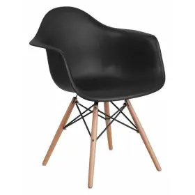 Fh-132-dpp-bk-gg Flash Furniture Chair Wood Base Alonza Series Blk Plastc