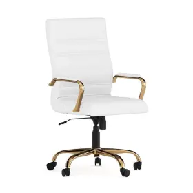 Go2286hwhgld Flash Furniture Whitney High Back Faux Leather Swivel Ergonomic Office Chair In