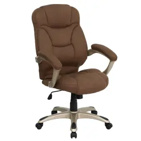 Go725bn Flash Furniture High Back Micro Fiber Contemporary Office Chair Brown