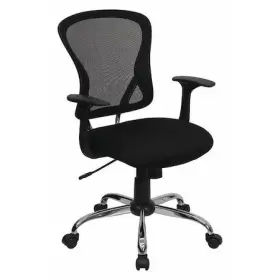 H-8369f-blk-gg Flash Furniture Task Chair 18 Inch To 22 Fixed Arms Black