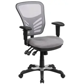Hl0001gy Flash Furniture Ergonomic Task Chair 36.7 Inch X 25.7 Plastic Frame Mesh Back Gray