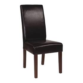 Flash Furniture Qy-a37-9061-brnl-gg Brown Leathersoft Parsons Chair With Mahogany Legs