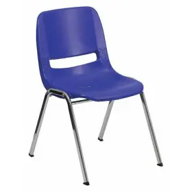 Rut-16-nvy-chr-gg Flash Furniture Stach Chair Navy With Chrome Frame 16 Inch H