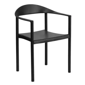 Rut418bk Flash Furniture Hercules Series Plastic Cafe Stack Chair Black