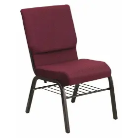 Xu-ch-60096-byxy56-bas-gg Flash Furniture Fabric Church Chair With Book Pouch Brgundy