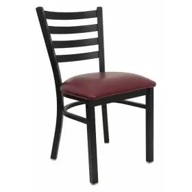Xu-dg694blad-burv-gg Flash Furniture Restaurant Chair Ladder Back Burg Seat