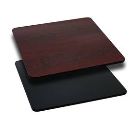 Flash Furniture Xu-mbt-3636-gg Square Table Top With Black Or Mahogany