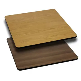 Xu-wnt-3030-gg Flash Furniture Square Table Top With Natural Or Walnut 30 Inch W L 1.125 H Wood Grain